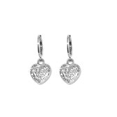 Amour heart earrings - Zilver