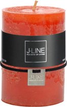J-Line Cilinderkaars Stompkaars Oranje M 48H Set van 12 Stuks
