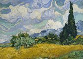 Poster Korenvelden met Cipressen – van Gogh – Large 50x70 cm – Kunst – Postimpressionisme