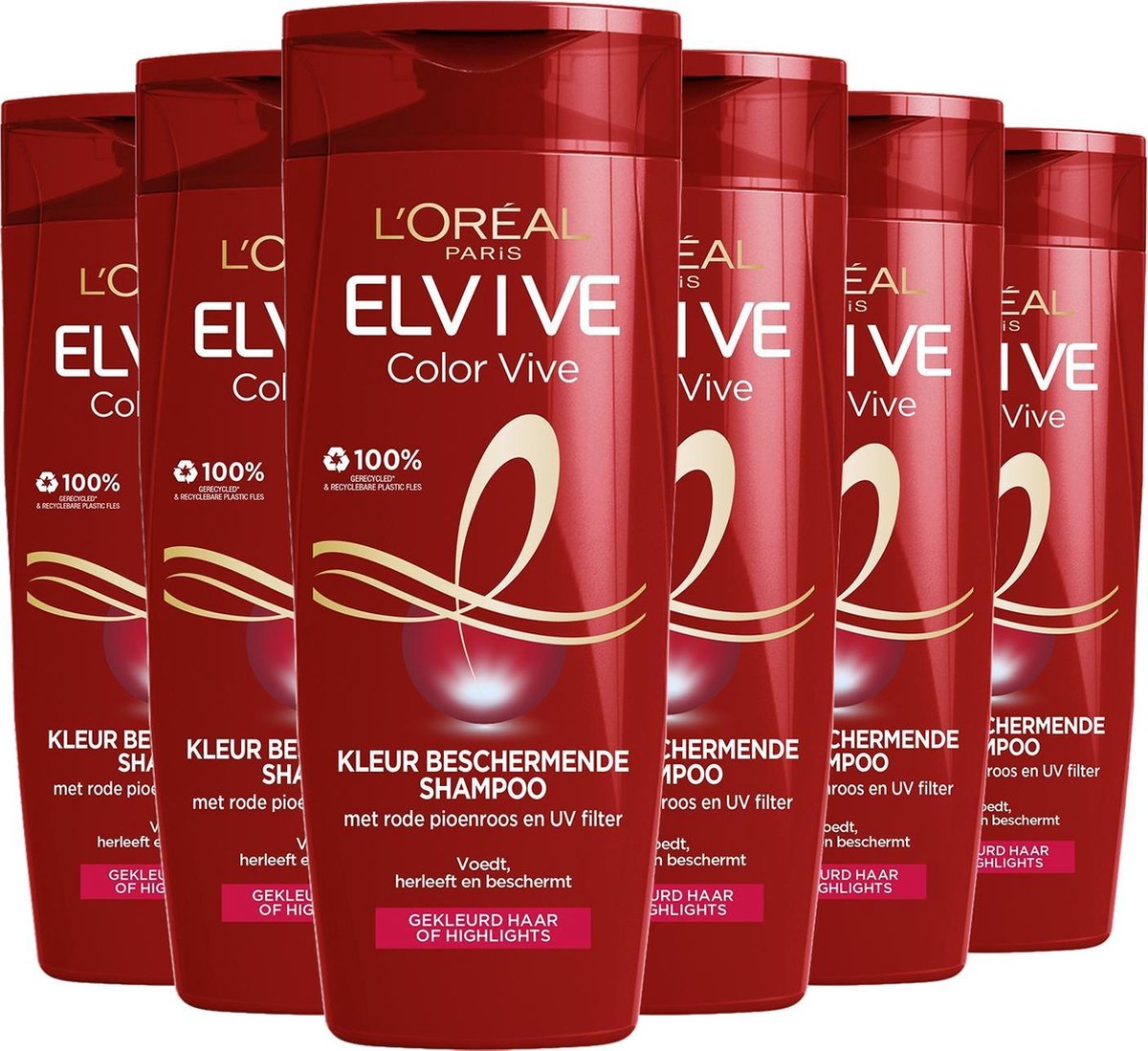 L’Oréal Paris Elvive Color Vive Shampoo - 6 x 250 ml - Voordeelverpakking