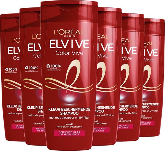 L’Oréal Paris Elvive Color Vive Kleurbeschermende Shampoo Voordeelverpakking - Gekleurd Haar - 6 x 250ml