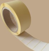 Blanco etiketten op rol - 40 x 20,5 mm rechthoek - mat wit papier