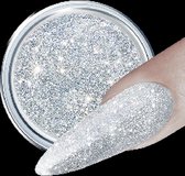 Hollywood Nails - Gel Nagels - Bouwgel - Glitter UV Gel – Silver 00 -  5ml - 1 stuk