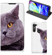 Flipcover Motorola Moto G8 Power Telefoonhoesje Kat