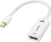 Mini DisplayPort Naar HDMI Adapter | Mini DP Hub | Thunderbolt To HDMI converter |Thunderbolt 3 | Compatible Apple Macbook | IMAC | Surface Laptop / Pro | Dell | Lenovo | Samsung | HP | Wit | A-KONIC©