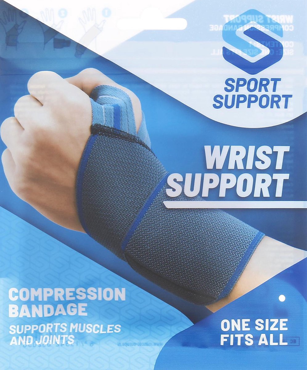 Polsband Grijs | Sport support pols | Stevigheidsband - Versteviging & Versterking Polsen - Polsbandage Wrist Support Wraps - Sporten & Fit