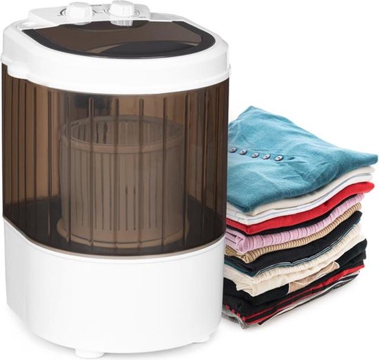 Wasmachine: Klarstein Dash Duo compacte camping wasmachine 180W - 2,5kg - timer 0-15 min. - schoenborstel - zwart, van het merk Klarstein