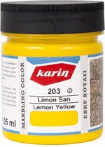 Karin Marbling Paint - Lemon Yellow 203 - 105 ml