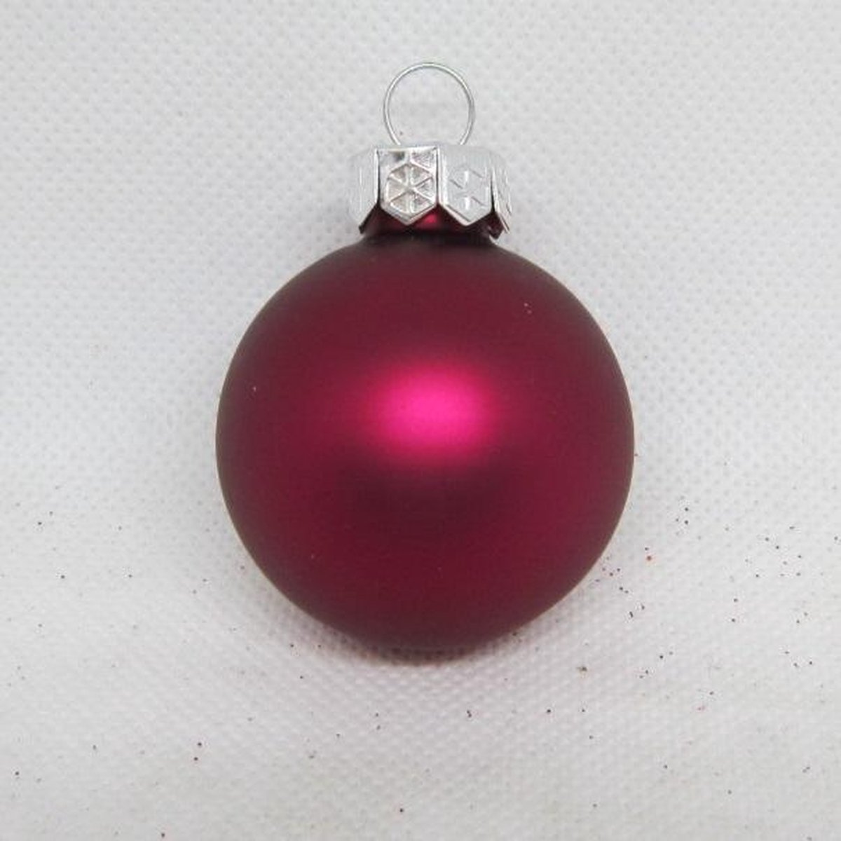 Kerstbal, donker pink, mat, 3 stuks Ø 5,5 cm: Glas