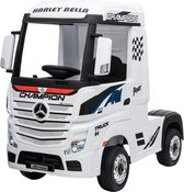 Elektrische Kinder vrachtwagen Mercedes Actross Truck 4x4 Wit 24V Met Afstandsbediening FULL OPTIONS