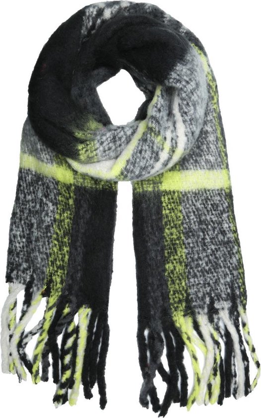 Extra dikke sjaal Keep me Warm|Wintersjaal dames|Zwart groen|Geruit geblokt  | bol.com