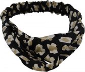 Haarband luipaardenprint |  Zwart