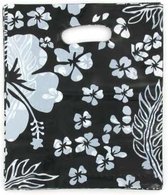 Tasjes 25x20 (100 stuks) zwart met bloemen