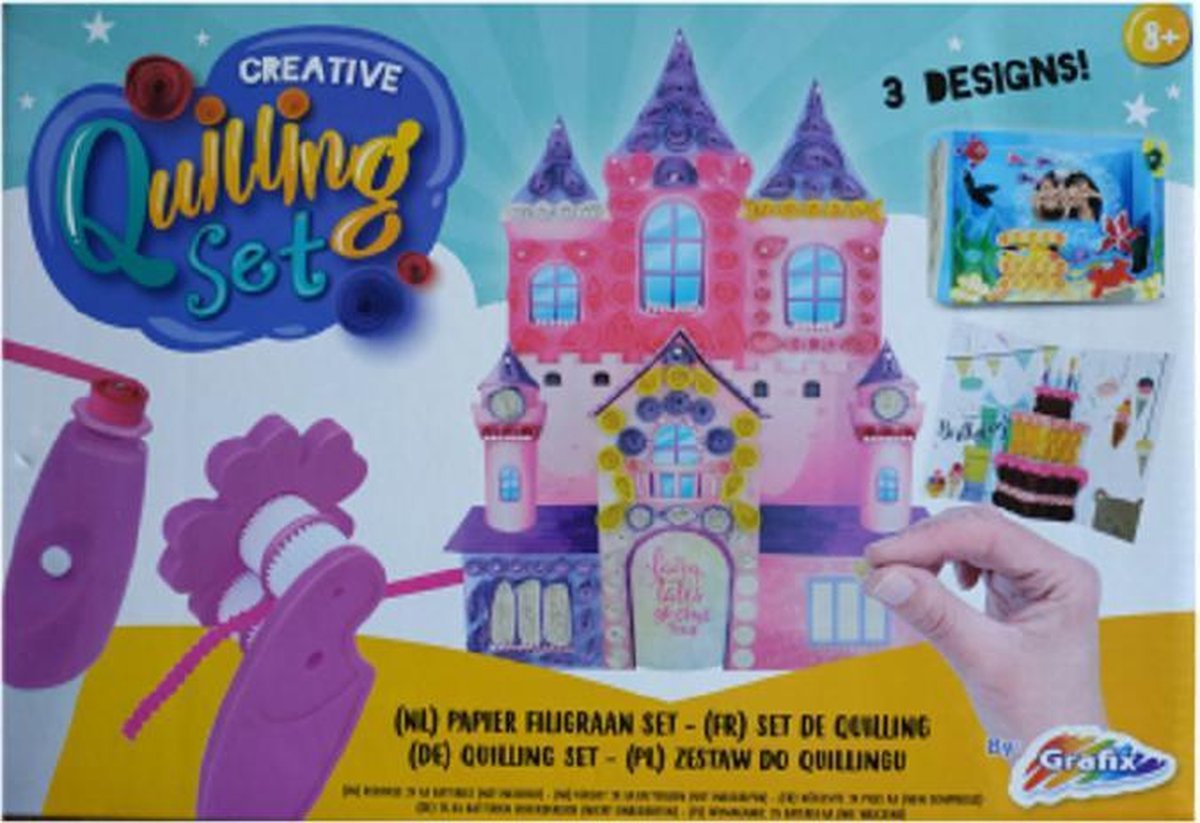 Grafix - Quilling knutselset - Papier Filigraan set - prinsessen paleis bouwen — afbeelding 5