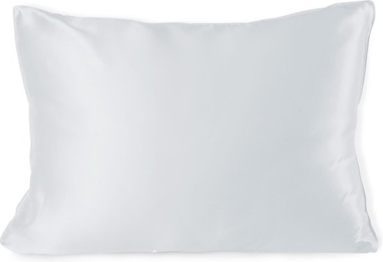 Satijnen kussensloop - Skin & Hair Pillow sleeve - Wit 60x70cm - Beauty  kussen -... | bol.com