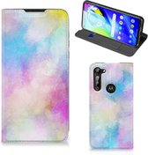 Bookcase Personnaliser Coque Motorola Moto G8 Power Aquarelle Light