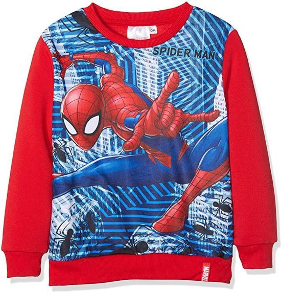 heilig informeel Egypte Marvel Spiderman sweater rood/blauw maat 92/98 | bol.com