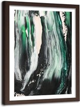 Foto in frame Abstracte vegen, 80x120, groen/zwart, Premium print