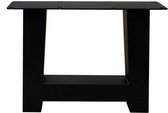 Set zwarte A tafelpoten 40 cm met stelvoeten (koker 8 x 8)