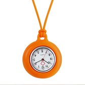 Verpleegsters horloge - Zusterhorloge - Ketting - oranje
