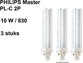 Philips Master PL-C 10W/830/2P (3 Stuks)
