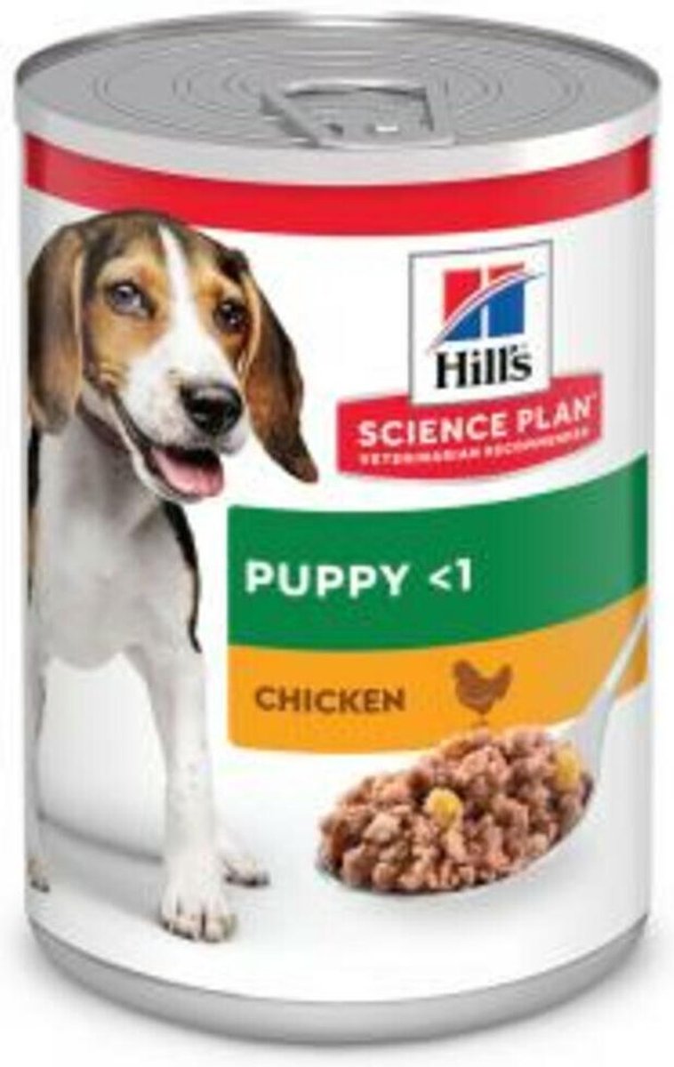 Hill's Science Plan Canine Blik Puppy Kip 370 gr - 12 stuks