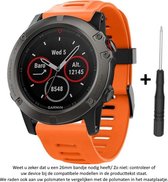 Oranje Siliconen Bandje 26mm geschikt voor Garmin Fenix 3 / 3 HR / 3 Sapphire, Garmin Fenix 5x, Garmin D2 & Garmin Quatix 3 – NIET Quickfit Compatibel – 26 mm orange smartwatch strap - band