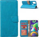 Xssive Hoesje voor Samsung Galaxy M21 - Book Case - Turquoise