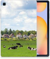 TPU Hoes Samsung Galaxy Tab S6 Lite | Tab S6 Lite 2022 Tablet Back Cover Hollandse Koeien met transparant zijkanten