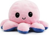 Octopus Knuffel - emotie knuffel - omwisselbaar - omkeerbaar - mood - roze/blauw - pluche