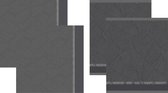 DDDDD - Barrier - Theedoeken en Keukendoeken Set - Set van 4 stuks - Katoen - Botanische print - 60x 65 cm/50x55 cm - Antraciet