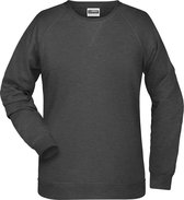 James and Nicholson Dames/dames Raglan Sweatshirt met lange mouwen (Zwarte Heide)