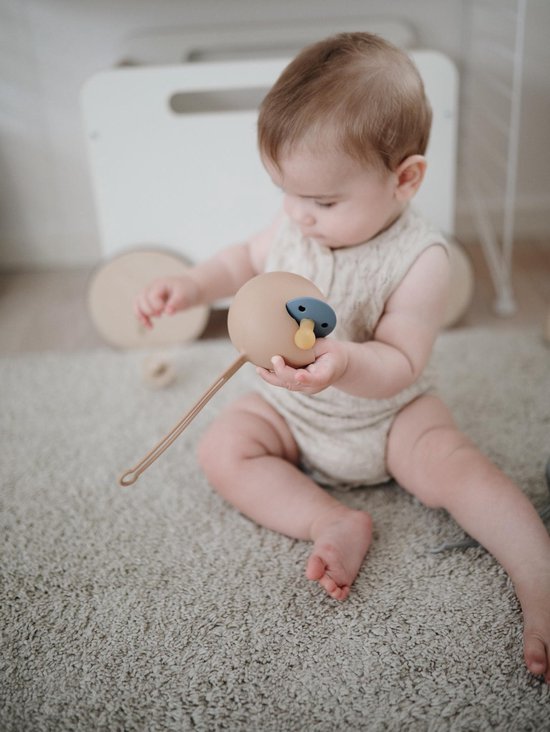 Mushie Pacifier Case - Siliconen - Speenhouder - Blush - Fopspeenhouder van Mushie — afbeelding 2