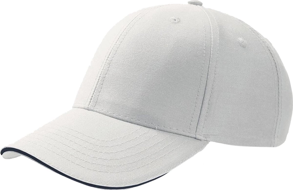 Atlantis Sport Sandwich 6 Panel Baseball Cap (Pakket van 2) (Wit/Zwaar)