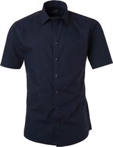 James and Nicholson Herenshort Poplin Shirt met korte mouwen (Marine)