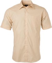 James and Nicholson Herenshort Poplin Shirt met korte mouwen (Steen)