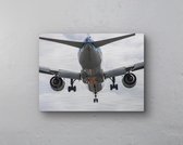 - Schilderij - Klm Boeing Tail Shot Inclusief Ophangplaatjes Luchtvaart Muurdecoratie - Multicolor - 40 X 30 Cm