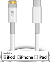 Kabel Oplader voor iPhone Lightning USB-C Kabel - iCall Oplaadkabel MFI Gecertificeerd door Apple voor iPhone en iPad