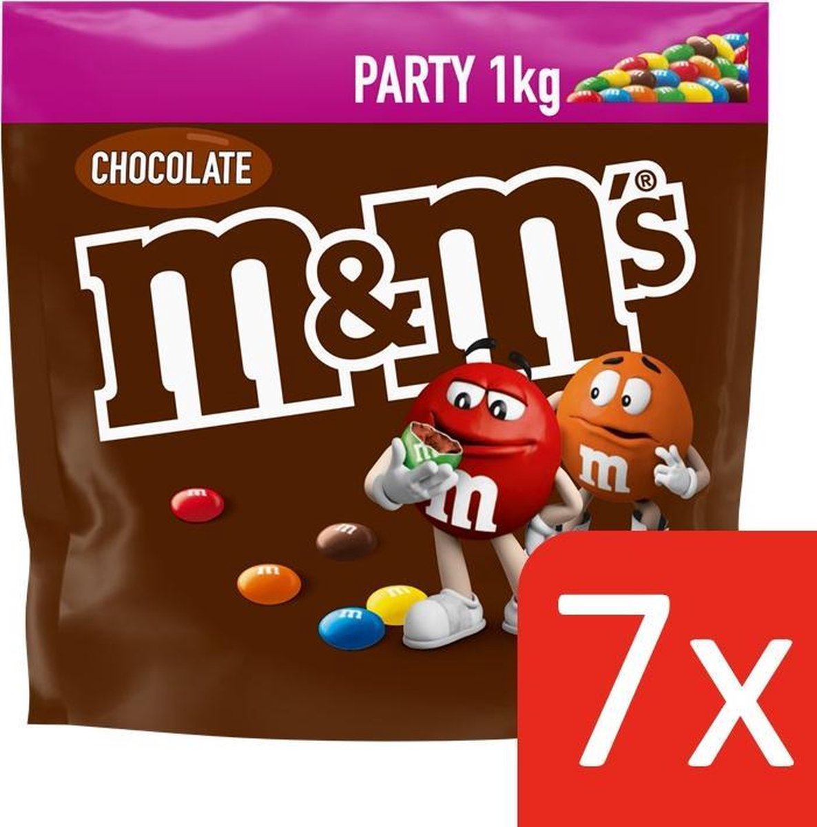 M&M'S Pinda chocolade partyzak - 6 x 1kg - The famous Amsterdam Candy Store