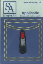 Opstrijk applicaties / Strijk Patch Set / lipstick /Formaat: 1,7 x 5,5 cm