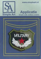 Opstrijk applicaties / Strijk Patch Set / Militair embleem /Formaat: 6,0 x 5,0 cm