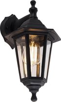 QAZQA new haven - Klassieke Wandlamp voor buiten - 1 lichts - D 212 mm - Zwart - Buitenverlichting