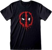 Marvel Deadpool Heren Tshirt -XL- Splat Zwart