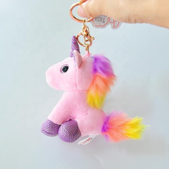 krijgen luister punt Unicorn sleutelhanger - Roze unicorn sleutelhanger - Unicorn speelgoed -  Unicorn knuffel | bol.com