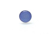 2 Love it Mandala Blauw - Ring - Taille ajustable - Diamètre 20 mm - Blauw - Wit - Couleur argent