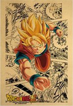 Dragon Ball Z Super XL Goku Anime Retro Poster Manga 50.5*35cm Kraftpapier