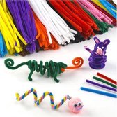 Fun Fix® Knutselpakket - Pijpenragers - Pompons - Wiebeloogjes - Chenille draad - Kinderschaar - Kinderlijm - Complete 500-delige Knutselset