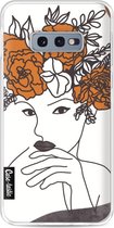 Casetastic Samsung Galaxy S10e Hoesje - Softcover Hoesje met Design - Flower Girl Lines Print