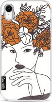 Casetastic Apple iPhone XR Hoesje - Softcover Hoesje met Design - Flower Girl Lines Print