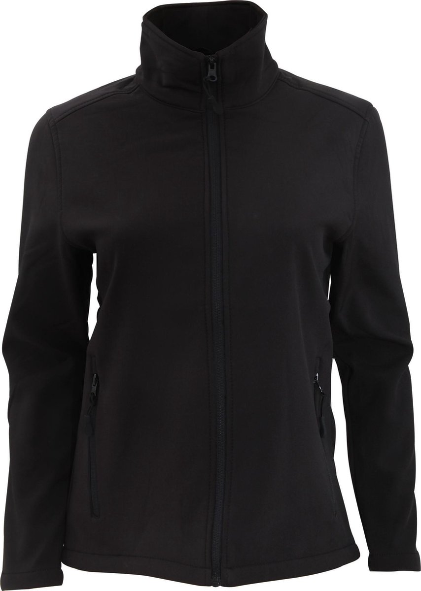 SOLS Dames/dames Race Full Zip Water Repellent Softshell Jacket Zwart